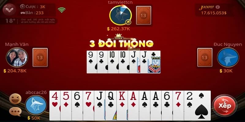 Bí kíp đánh bài khi sở hữu 3 đôi thông